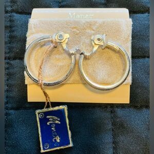 Monet Silver Classic Hoop Earrings